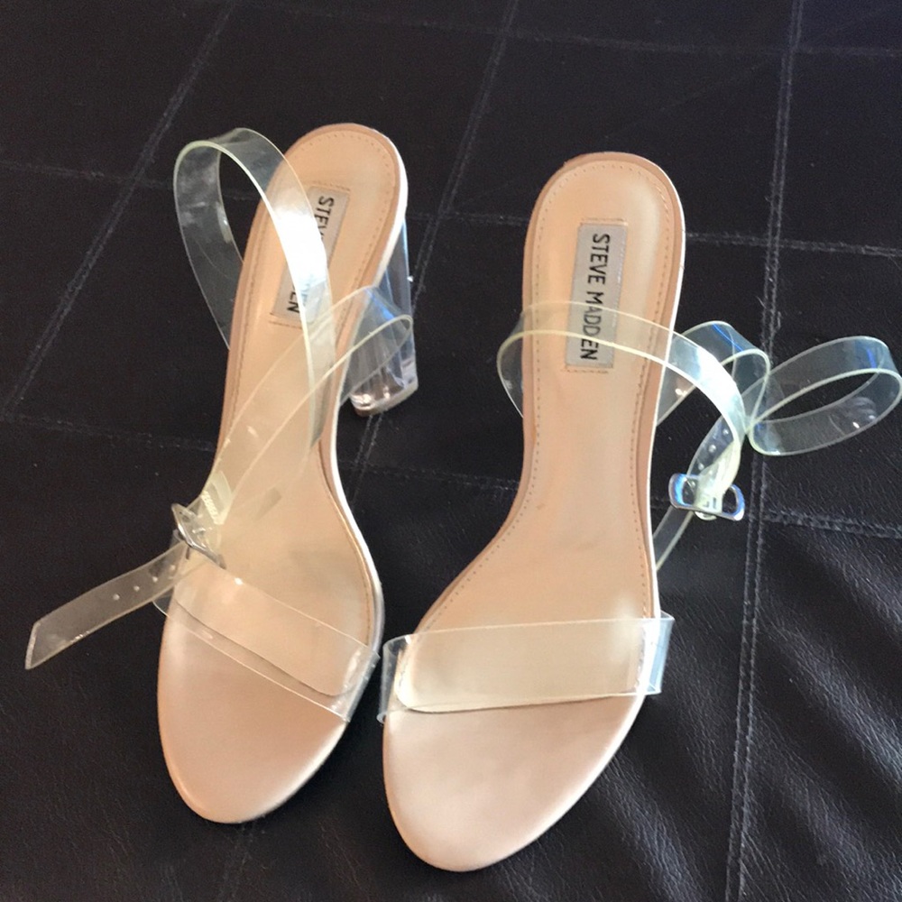Steve Madden Teena Clear Heels Size 10M